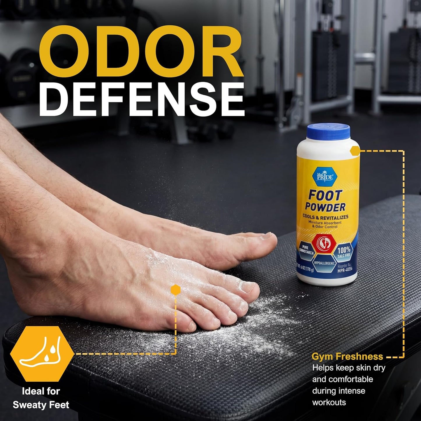 Foot Powder – Cooling Foot Care, Moisture Absorbent, 6 oz