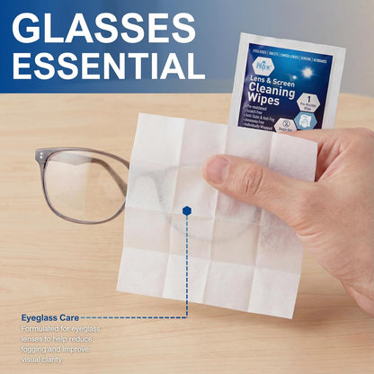 Lens & Screen Cleaning Wipes, Pre-Moistened - 200ct Box