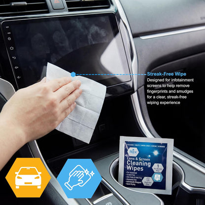Lens & Screen Cleaning Wipes, Pre-Moistened - 400ct Box