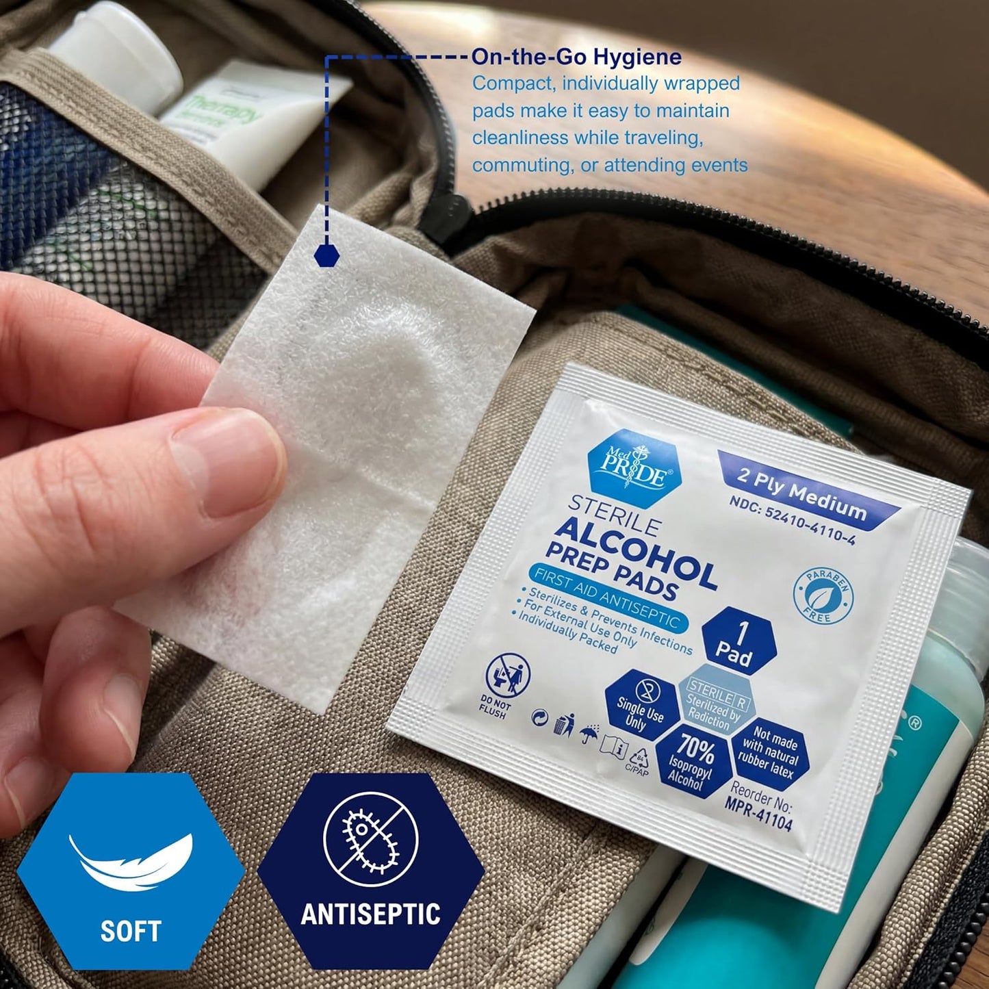 Sterile Alcohol Prep Pads –  Individually Wrapped, 2-Ply