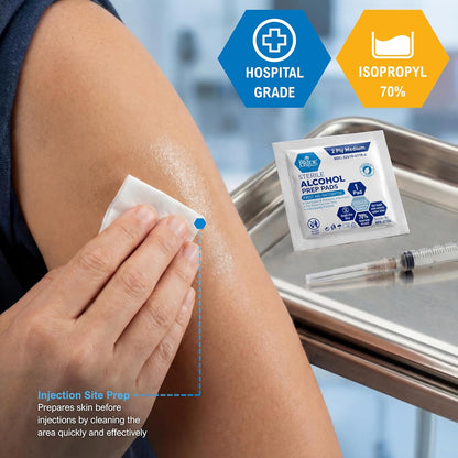 Sterile Alcohol Prep Pads –  Individually Wrapped, 2-Ply