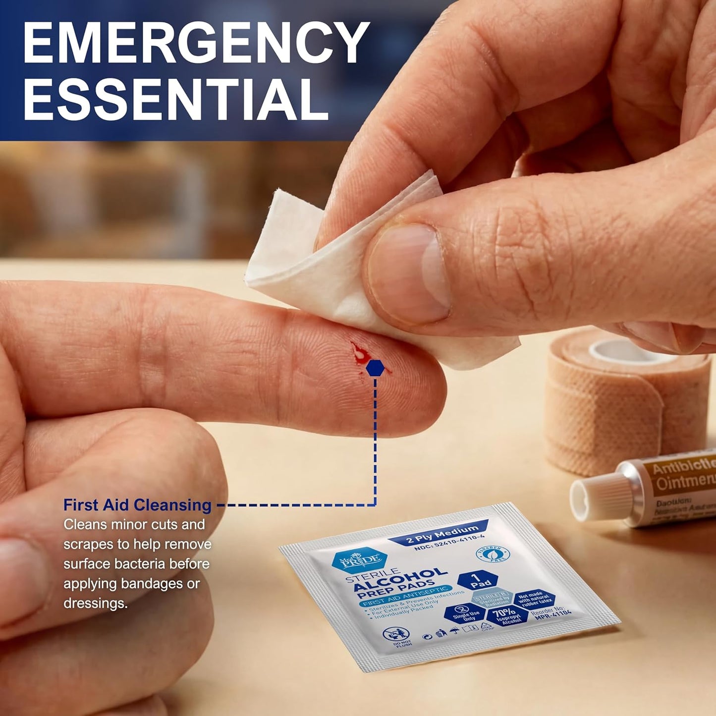 Sterile Alcohol Prep Pads –  Individually Wrapped, 2-Ply