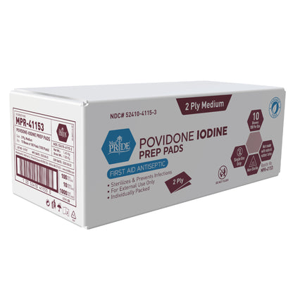 Povidone-Iodine Prep Pads – Individually Wrapped, Alcohol-Free