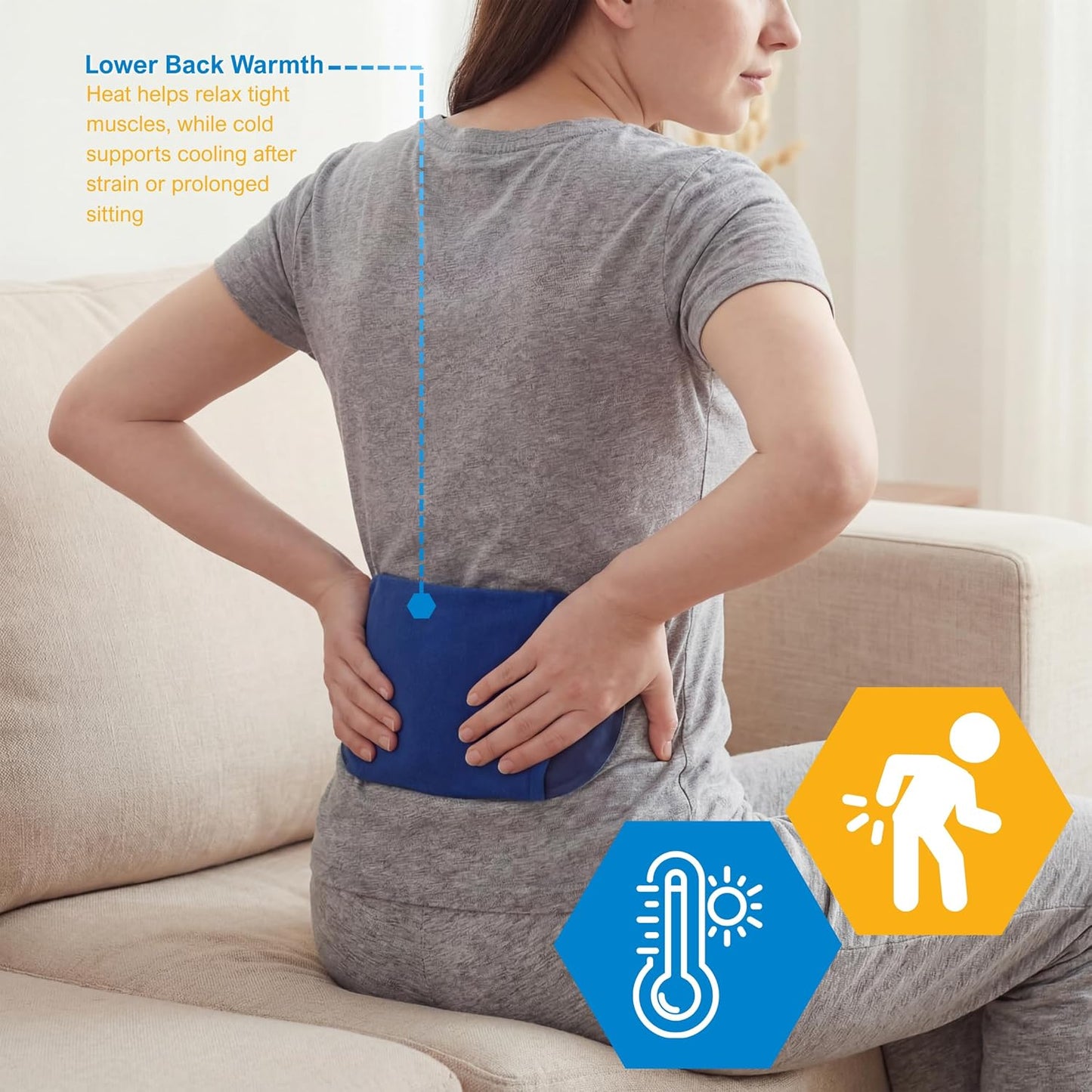 Reusable Hot & Cold Therapy Packs – 2 Pk with Sleeve & Belt