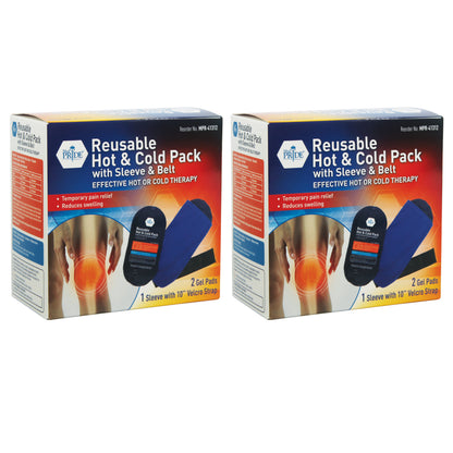 Reusable Hot & Cold Therapy Packs – 2 Pk with Sleeve & Belt
