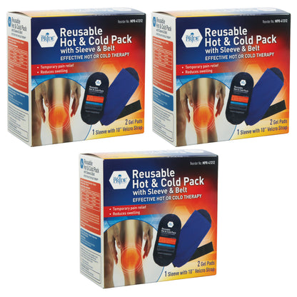 Reusable Hot & Cold Therapy Packs – 2 Pk with Sleeve & Belt