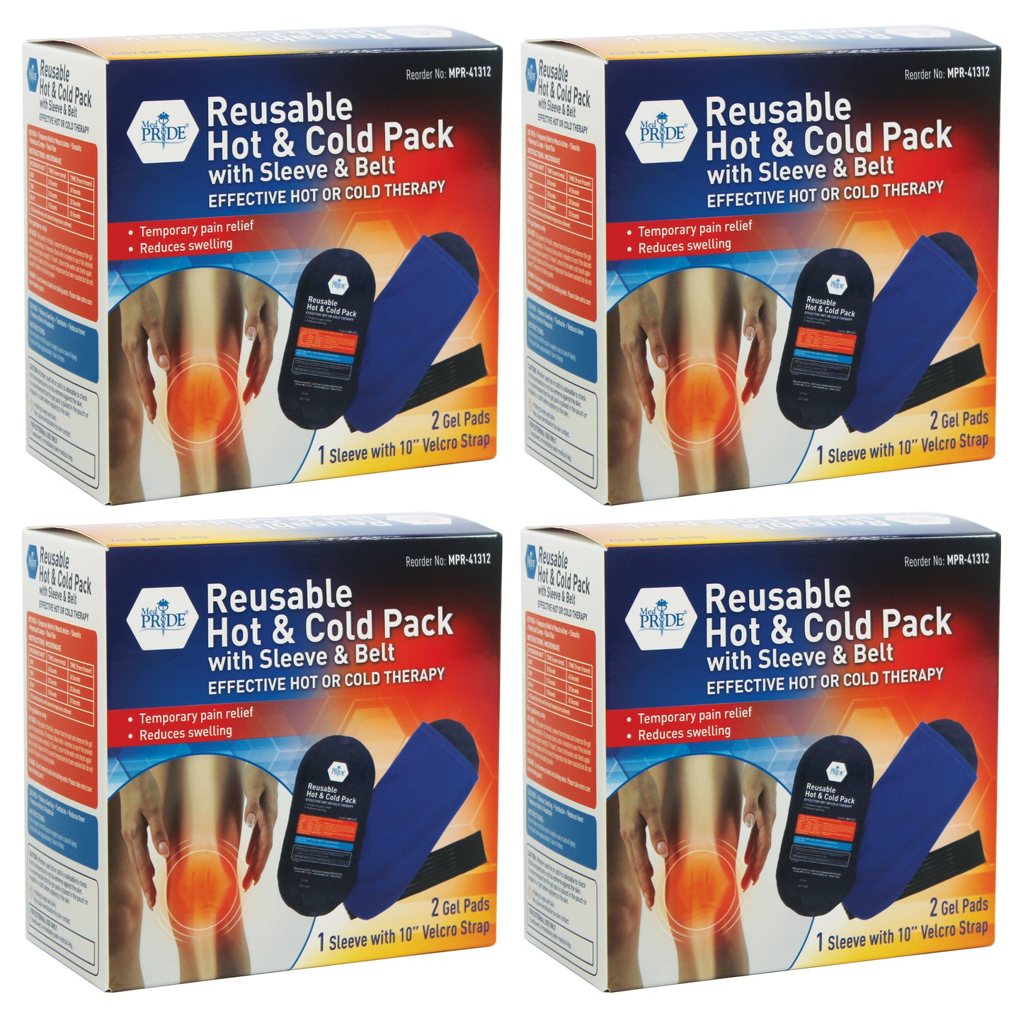 Reusable Hot & Cold Therapy Packs – 2 Pk with Sleeve & Belt