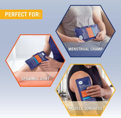 Reusable Hot & Cold Therapy Gel Packs – 2 Pk