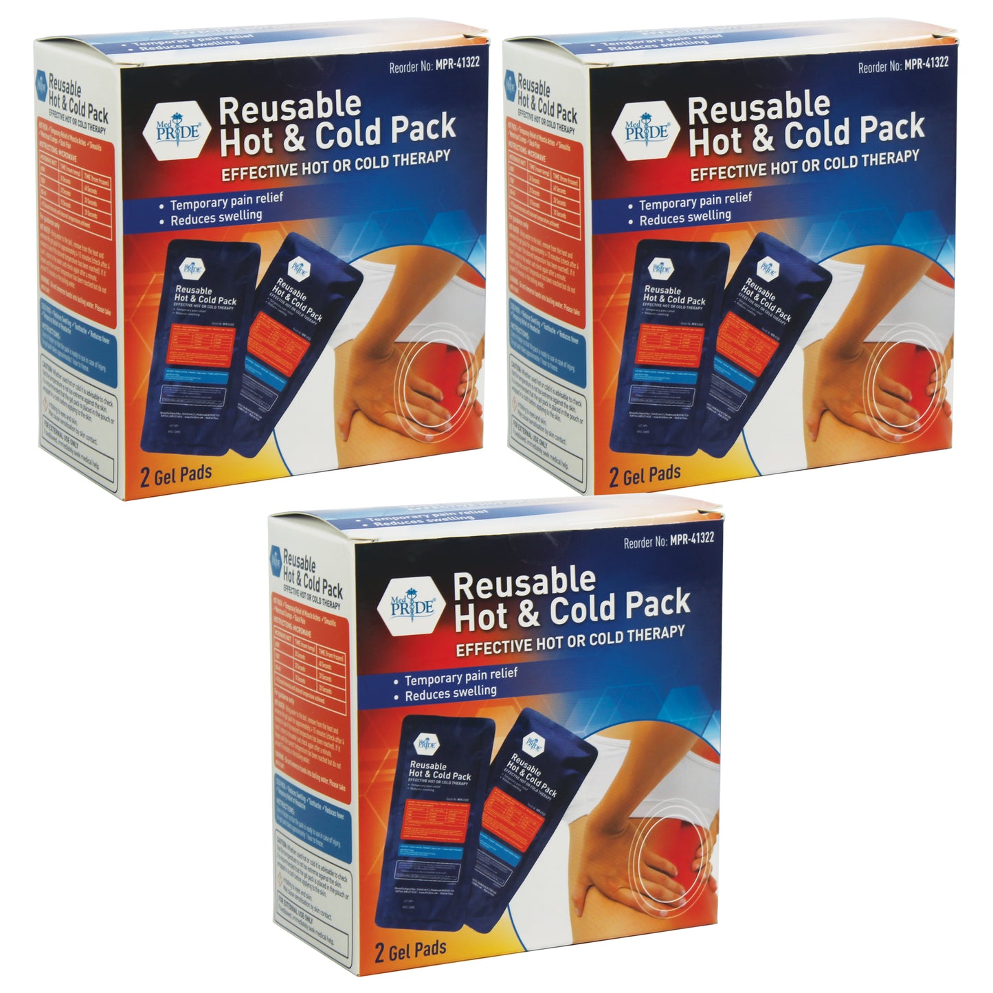 Reusable Hot & Cold Therapy Gel Packs – 2 Pk