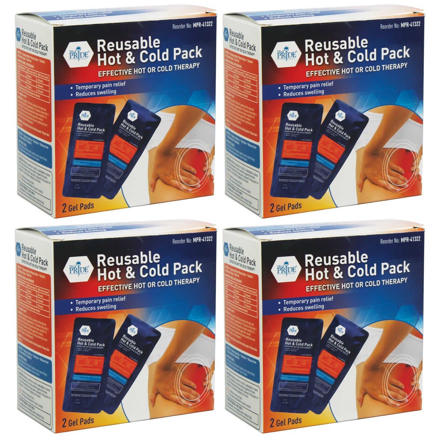 Reusable Hot & Cold Therapy Gel Packs – 2 Pk