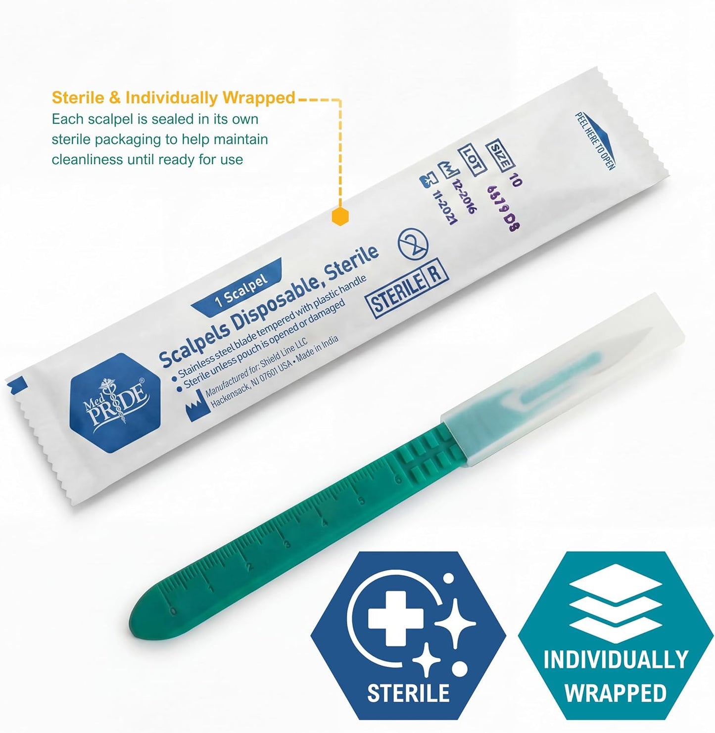 Disposable Scalpel Blades Sterile - Tempered Stainless Steel