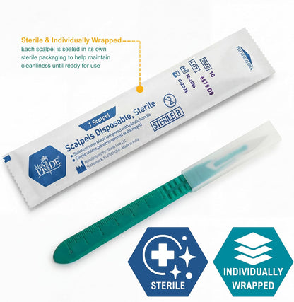 Disposable Scalpel Blades Sterile - Tempered Stainless Steel