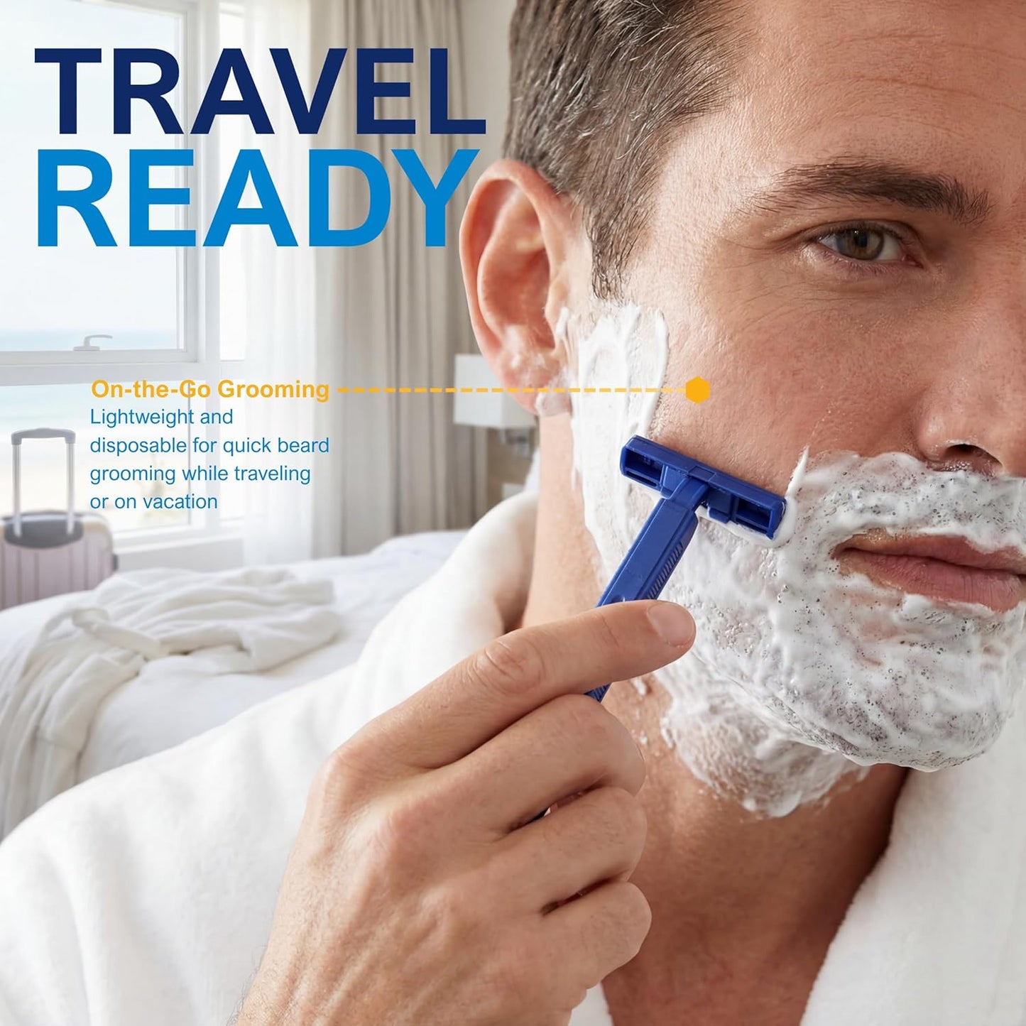 Disposable Twin Blade Shaving Razors – 50 Ct Bag