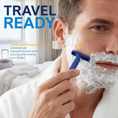 Disposable Twin Blade Shaving Razors – 50 Ct Bag