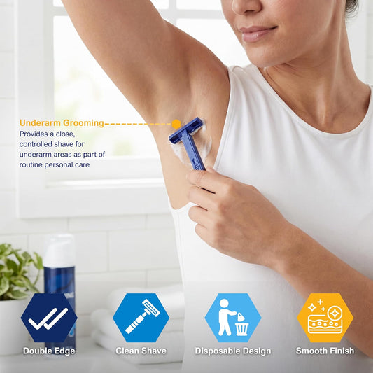 Disposable Twin Blade Shaving Razors – 50 Ct Bag