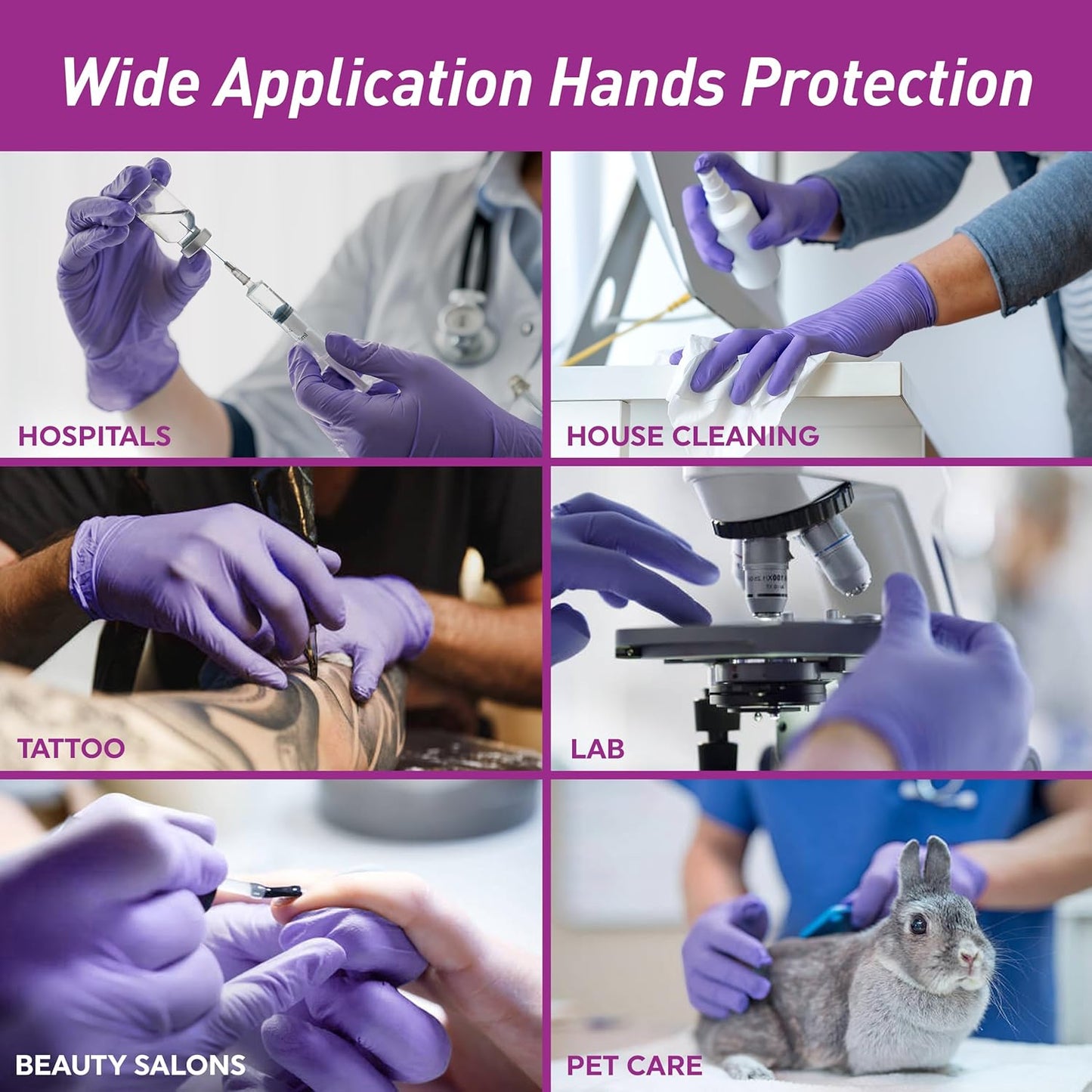 Blue Nitrile Medical Examination Gloves – Powder-Free - 100ct Box