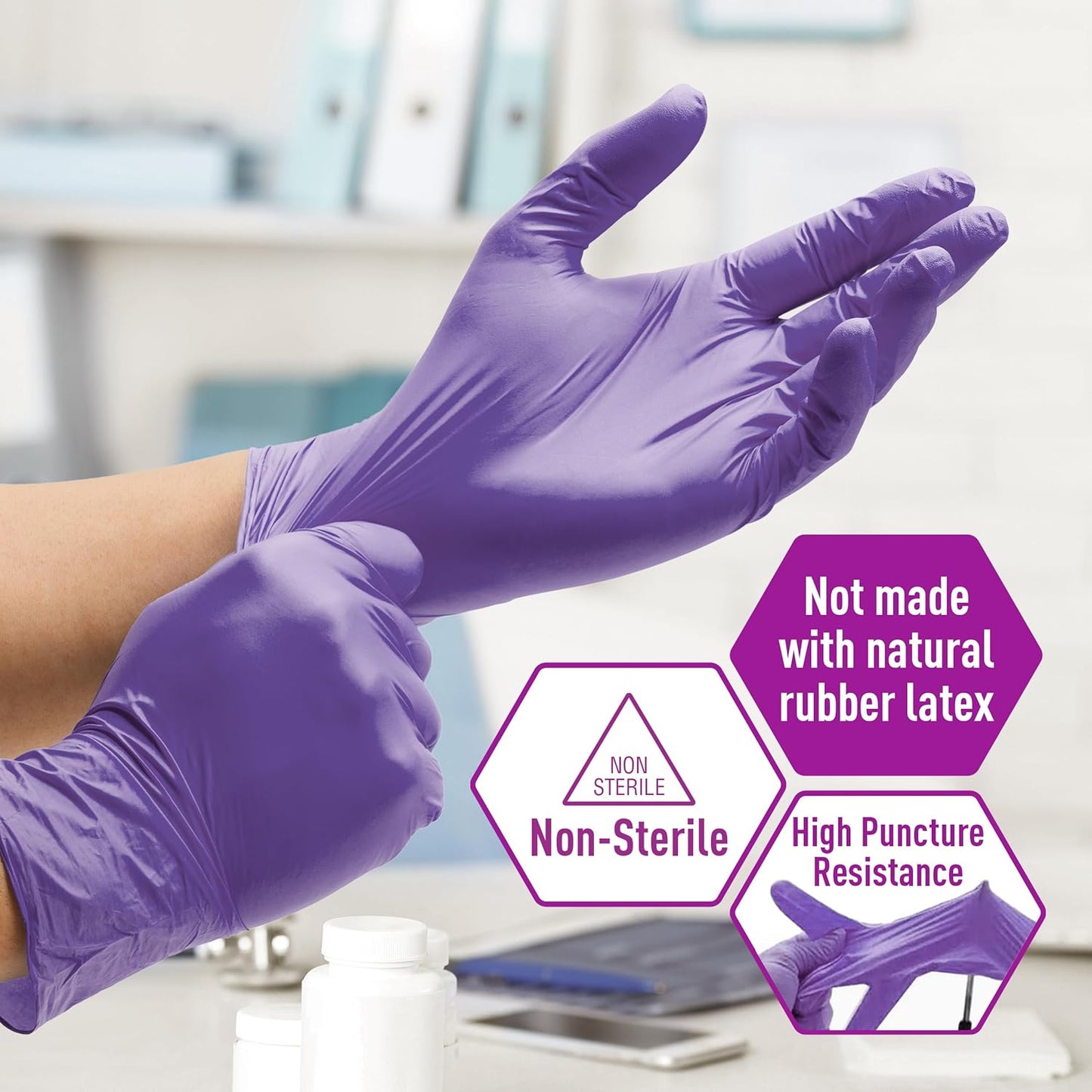 Blue Nitrile Medical Examination Gloves – Powder-Free - 100ct Box