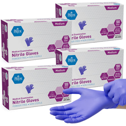 Blue Nitrile Medical Examination Gloves – Powder-Free - 100ct Box