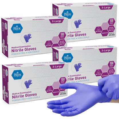 Blue Nitrile Medical Examination Gloves – Powder-Free - 100ct Box