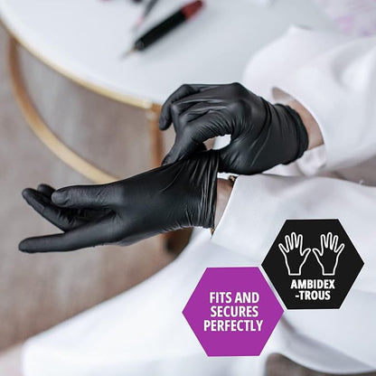 Black Nitrile Medical Exam Gloves - 4 Mil - 50ct Box