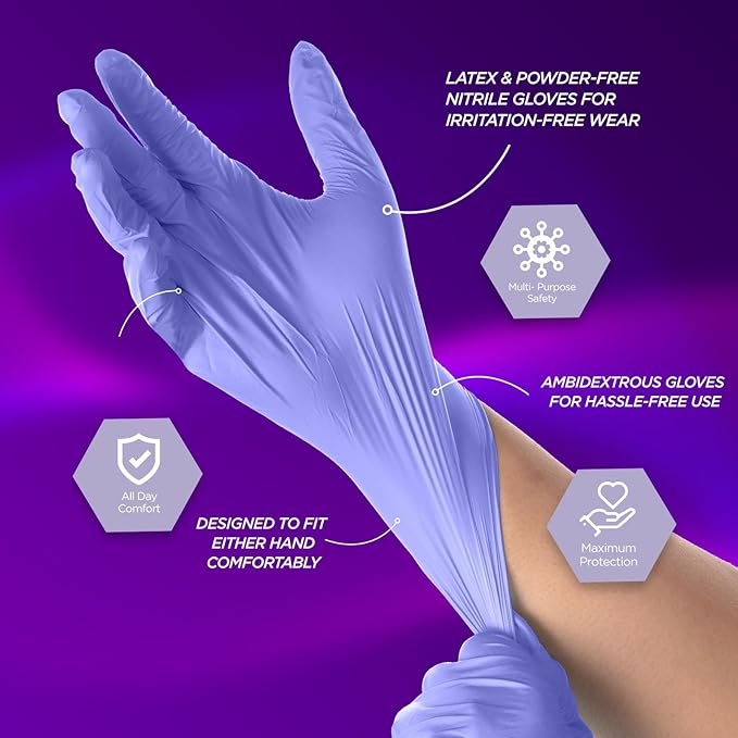 Blue Nitrile Medical Examination Gloves – 300ct Box
