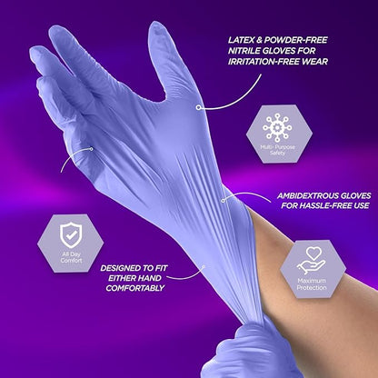Blue Nitrile Medical Examination Gloves – 300ct Box