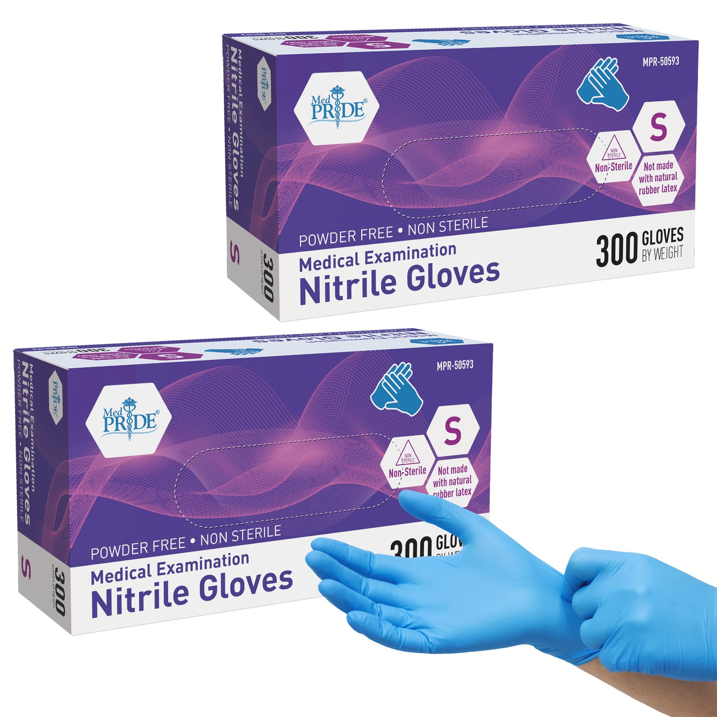 Blue Nitrile Medical Examination Gloves – 300ct Box