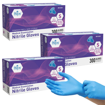 Blue Nitrile Medical Examination Gloves – 300ct Box