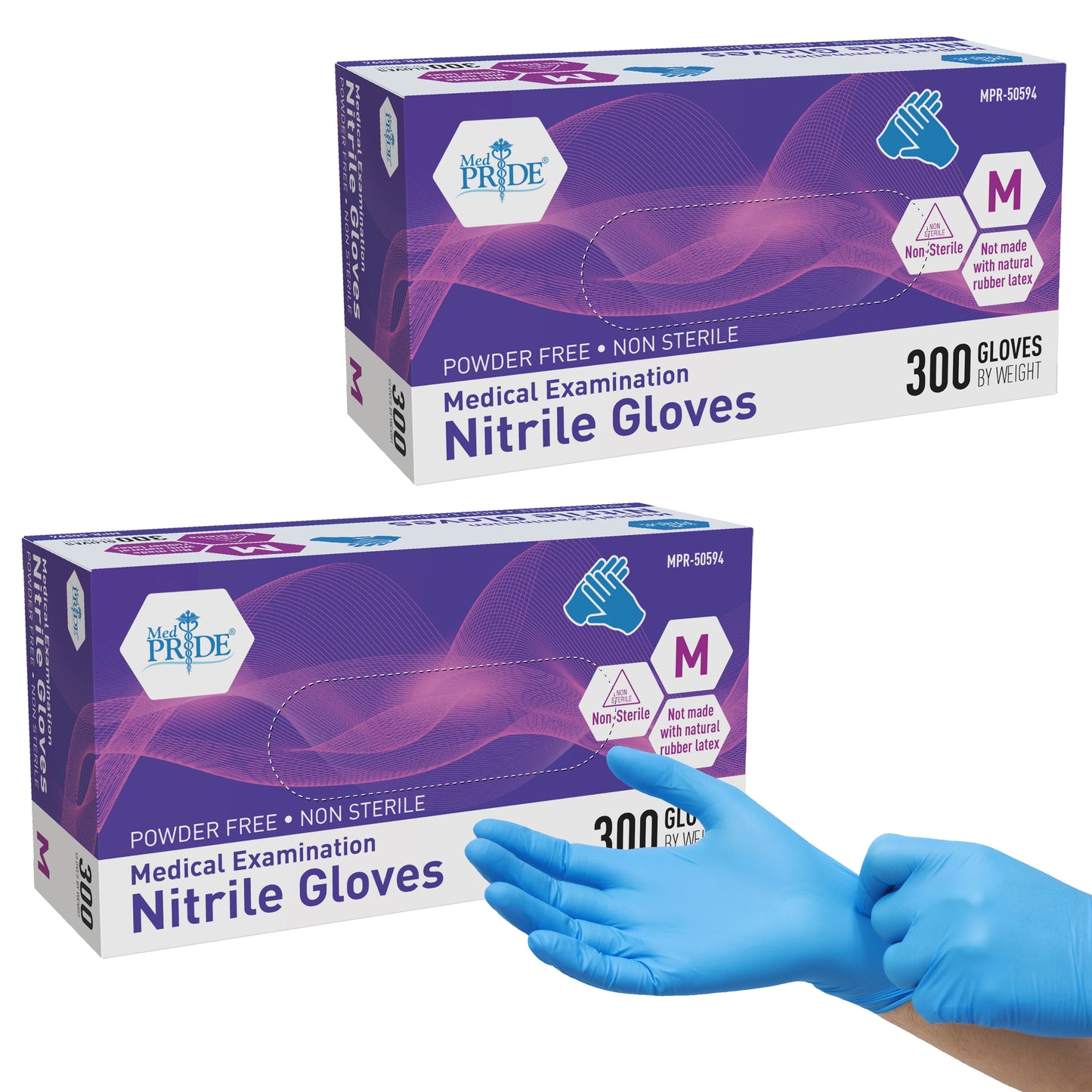 Blue Nitrile Medical Examination Gloves – 300ct Box