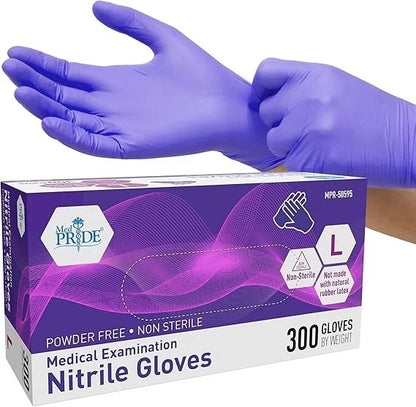 Blue Nitrile Medical Examination Gloves – 300ct Box