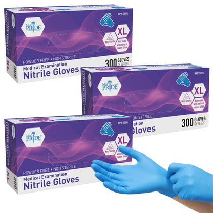 Blue Nitrile Medical Examination Gloves – 300ct Box