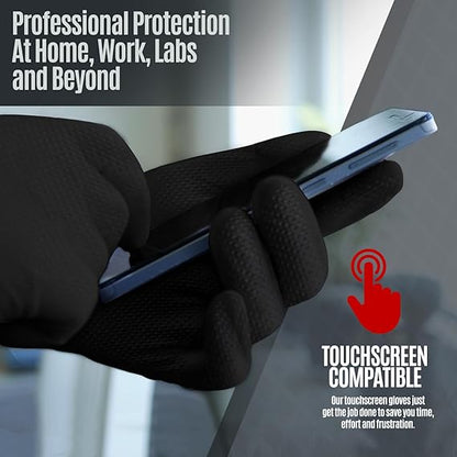 8 Mil Nitrile Gloves - Maxx Strength Diamond Grip – Black