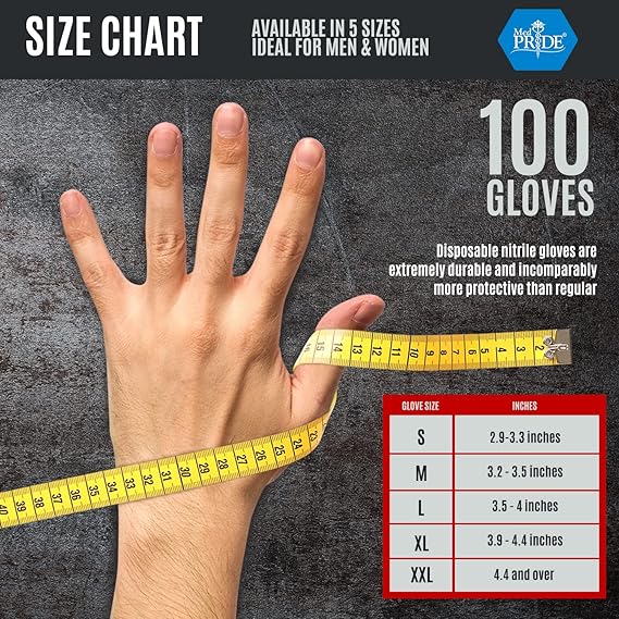 8 Mil Nitrile Gloves - Maxx Strength Diamond Grip – Black