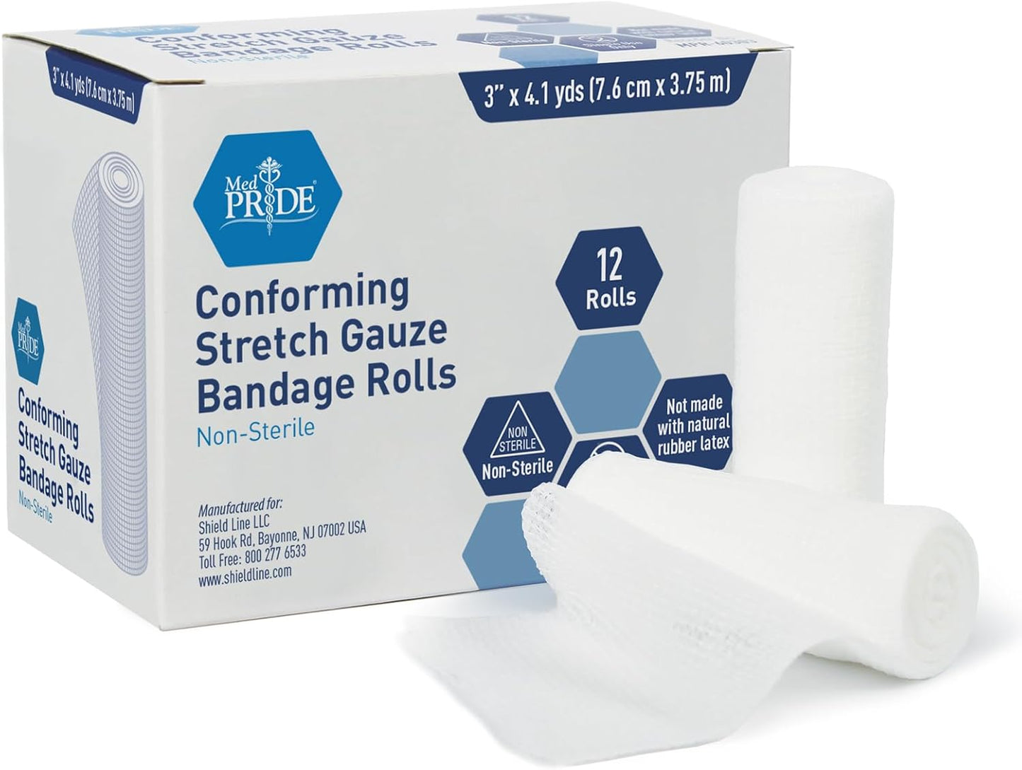Conforming Stretch Gauze Bandage Rolls – Non-Sterile