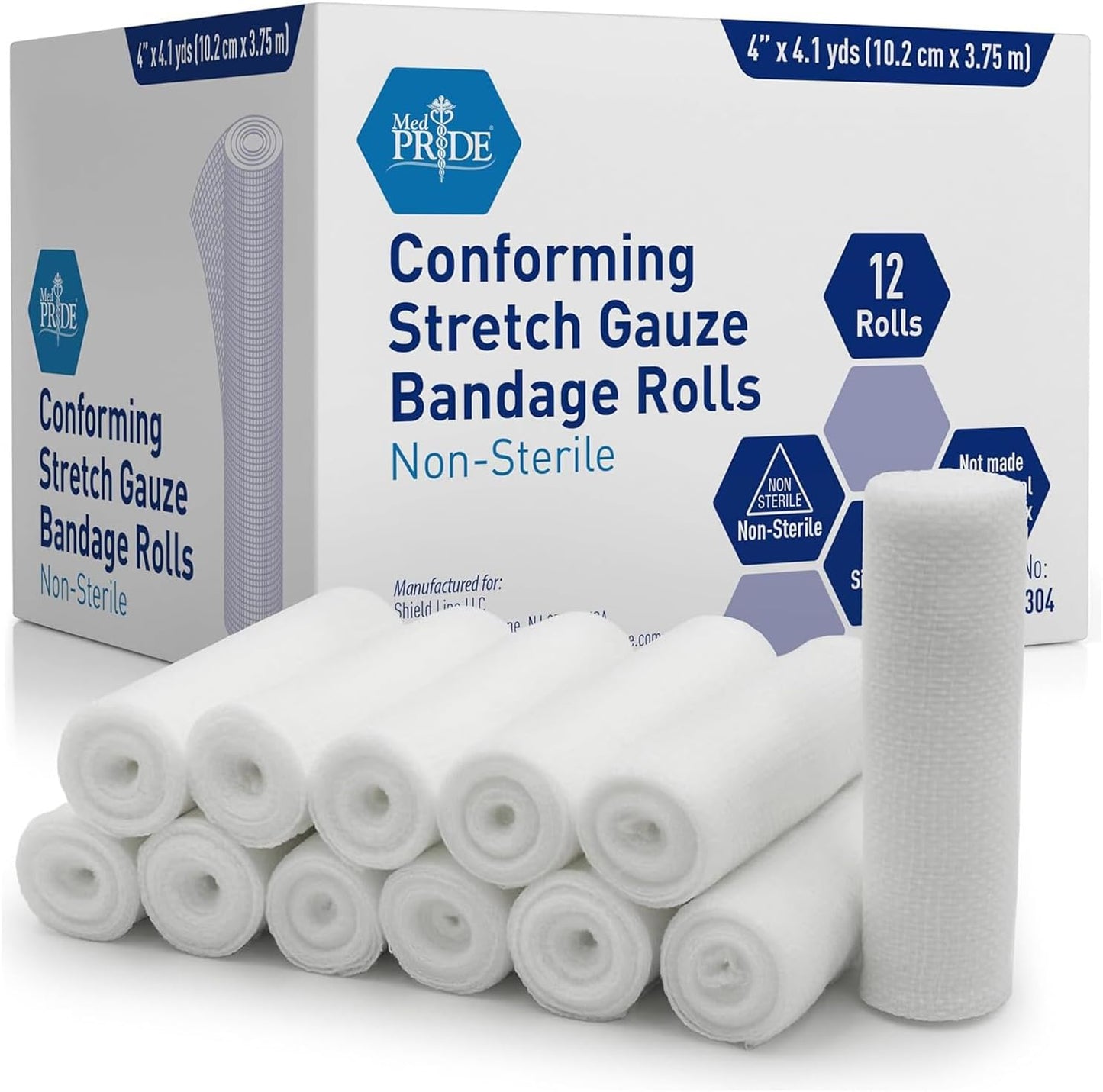 Conforming Stretch Gauze Bandage Rolls – Non-Sterile
