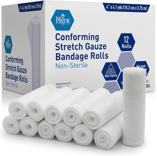 Conforming Stretch Gauze Bandage Rolls – Non-Sterile