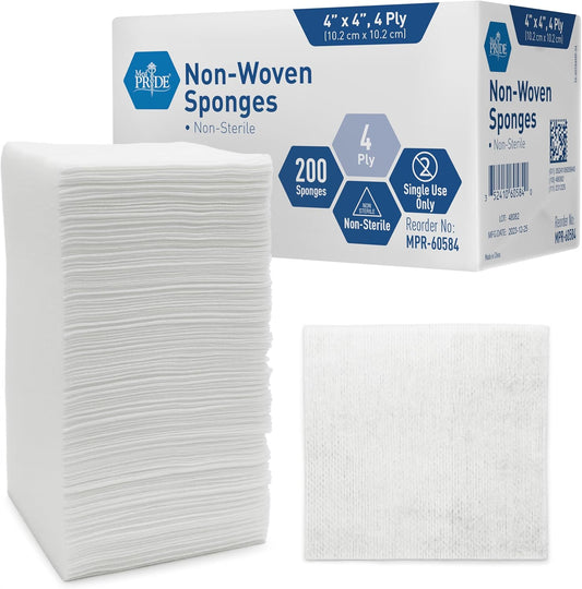 Non-Woven Gauze Sponges – 4-Ply