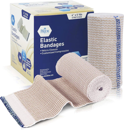 Velcro Closure Elastic Bandage Wrap – 4 Rolls