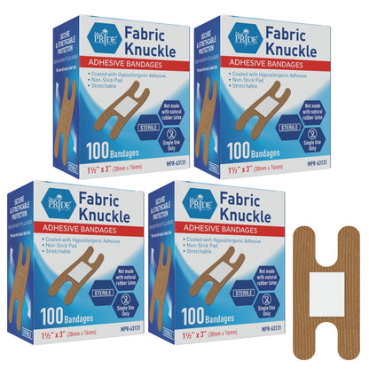 Sterile Fabric Fingertip & Knuckle Adhesive Bandages – 100ct