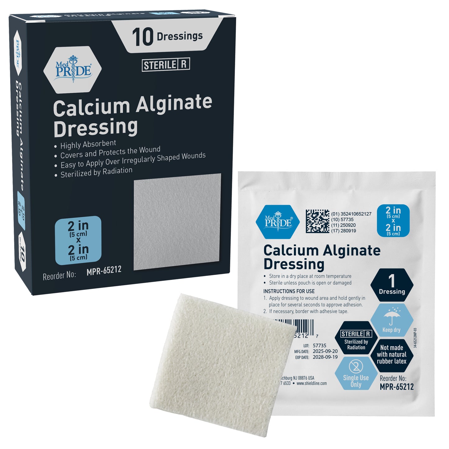 Sterile Calcium Alginate Wound Dressing Pads