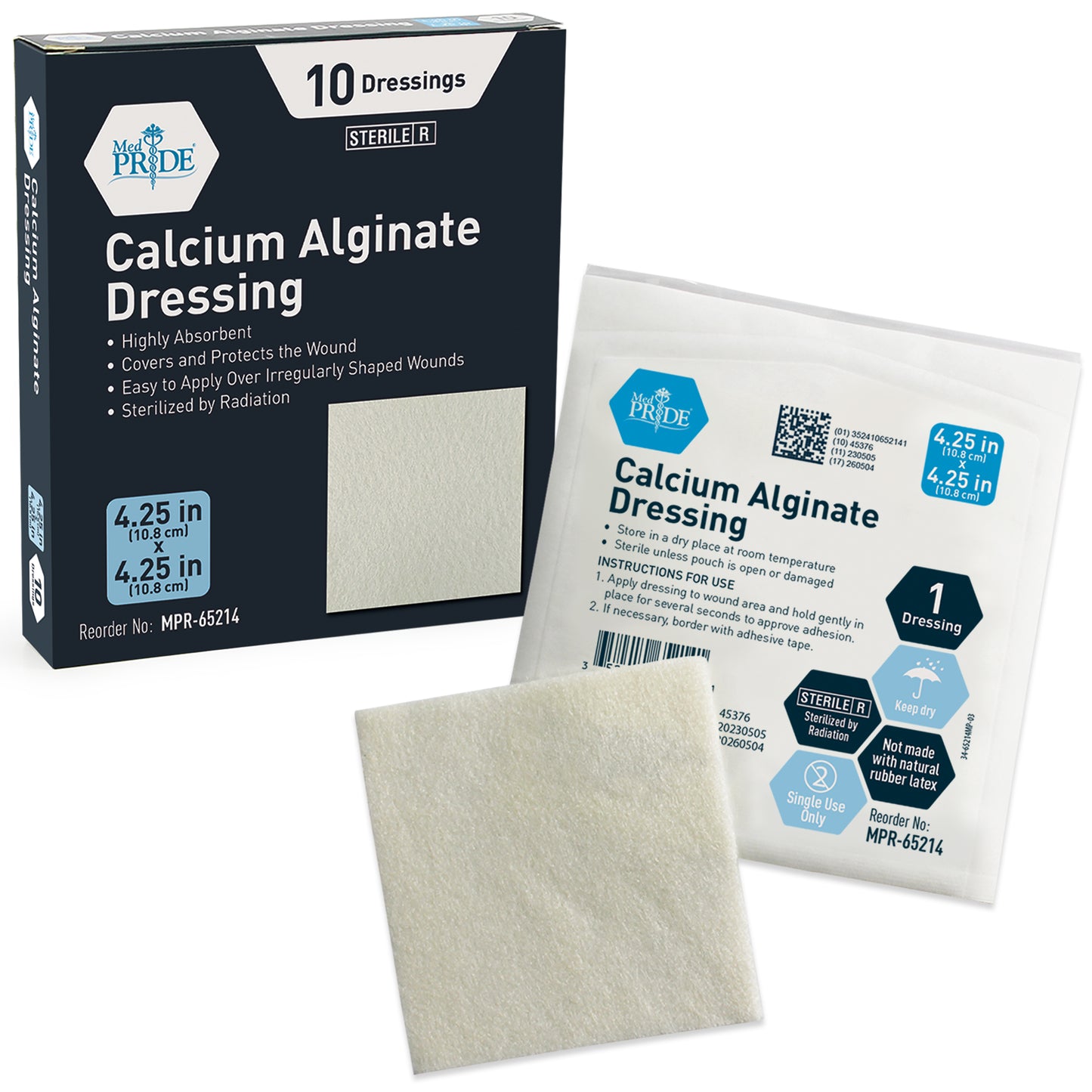 Sterile Calcium Alginate Wound Dressing Pads