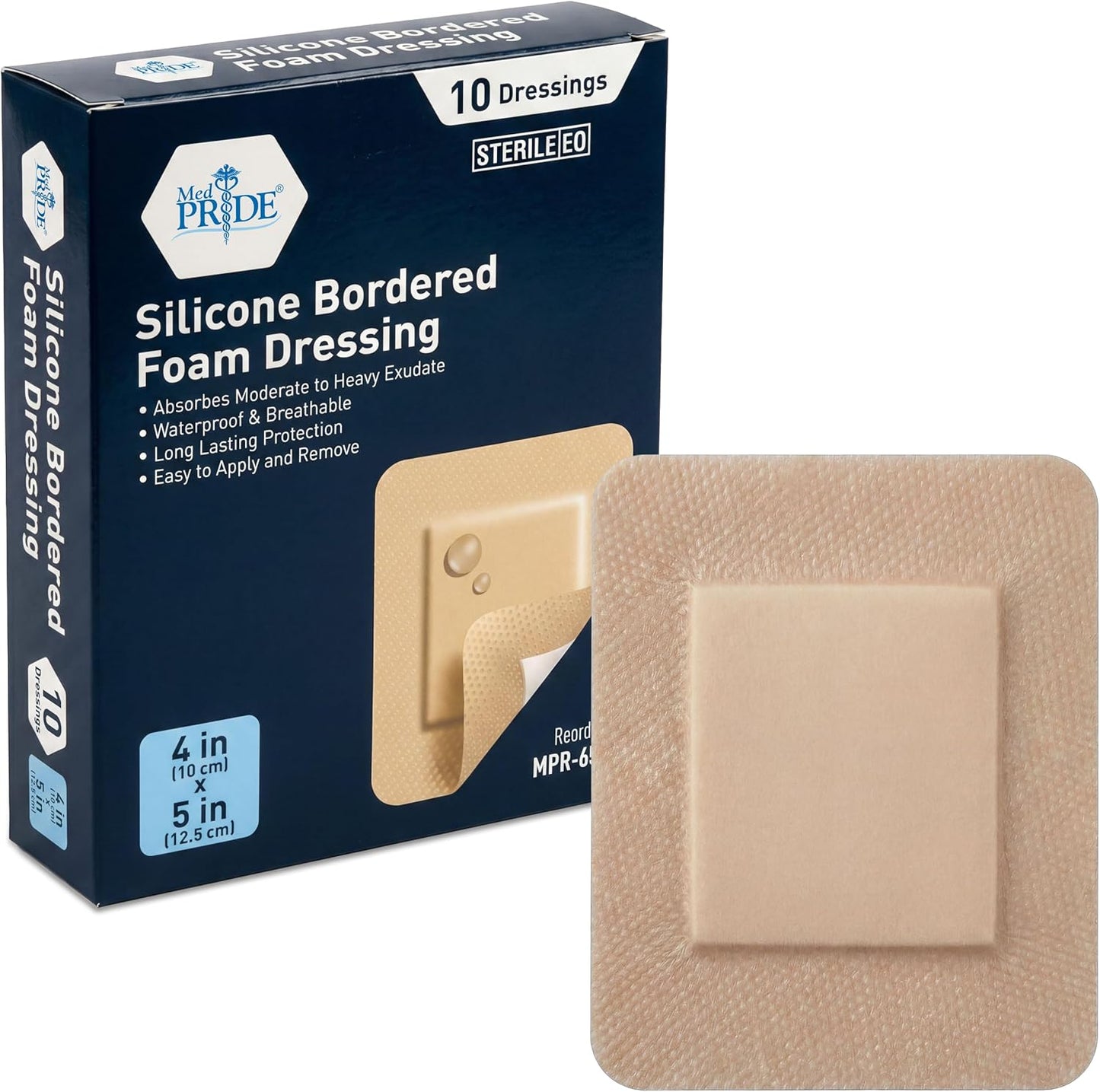 Sterile Silicone Adhesive Bordered Foam Wound Dressing