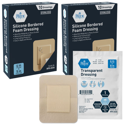 Sterile Silicone Adhesive Bordered Foam Wound Dressing