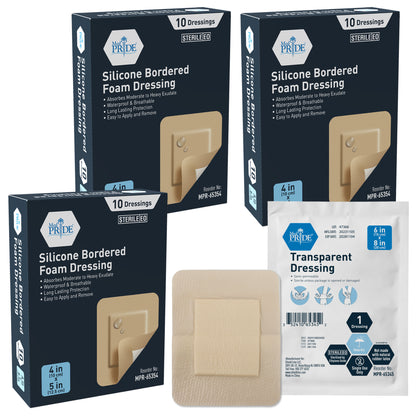 Sterile Silicone Adhesive Bordered Foam Wound Dressing