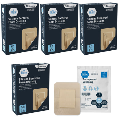Sterile Silicone Adhesive Bordered Foam Wound Dressing