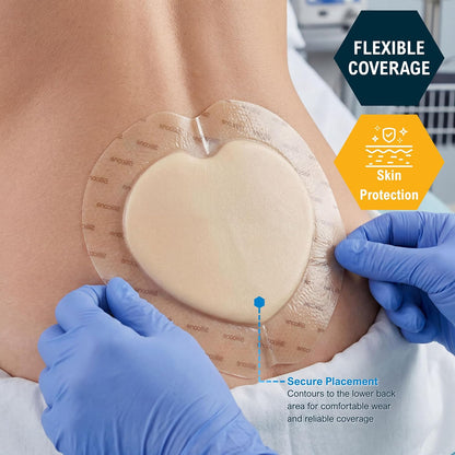Sterile Sacral Silicone Foam Dressing – Waterproof Adhesive Border