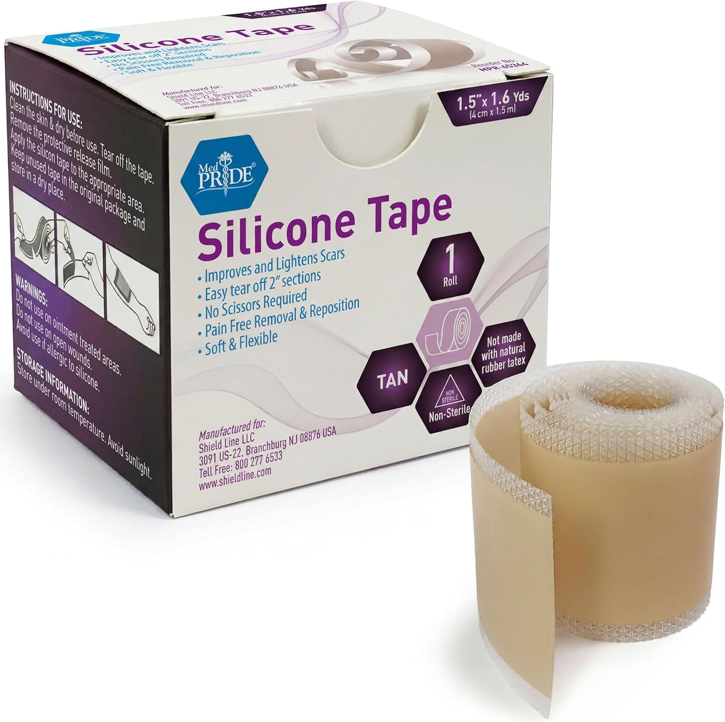 Silicone Scar & Wound Tape Roll – Waterproof, 1.5" × 1.6 yd