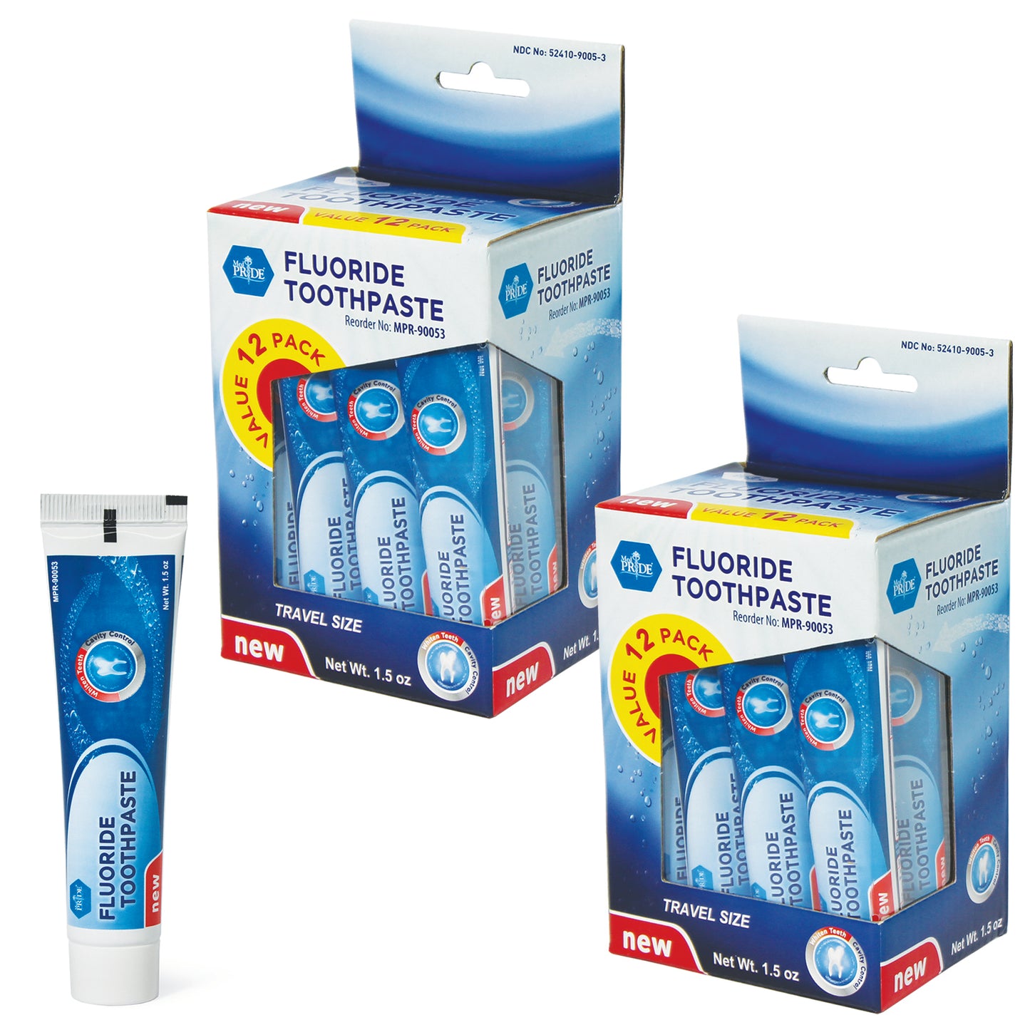 Fluoride Toothpaste - 1.5 oz Travel-Size Tubes