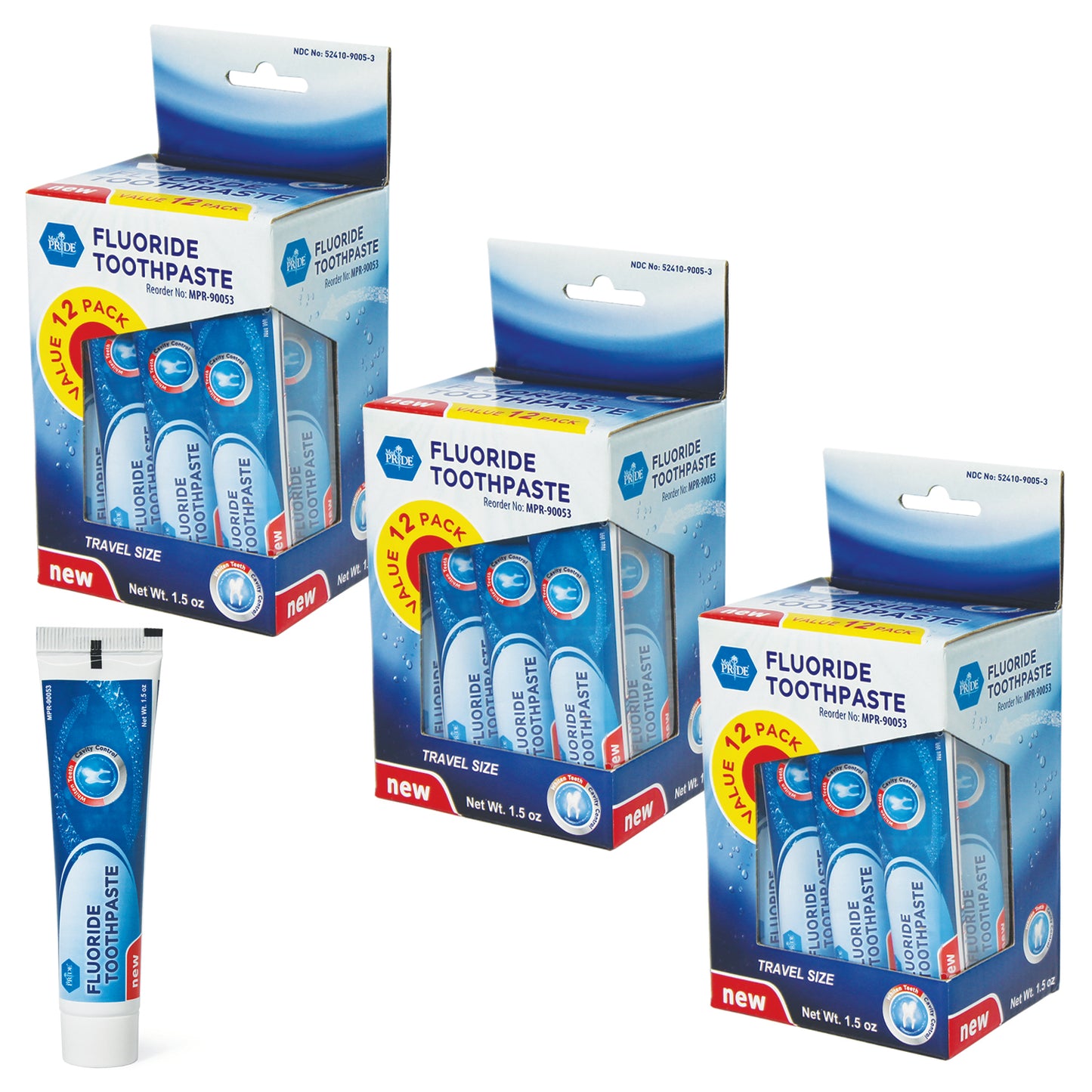 Fluoride Toothpaste - 1.5 oz Travel-Size Tubes