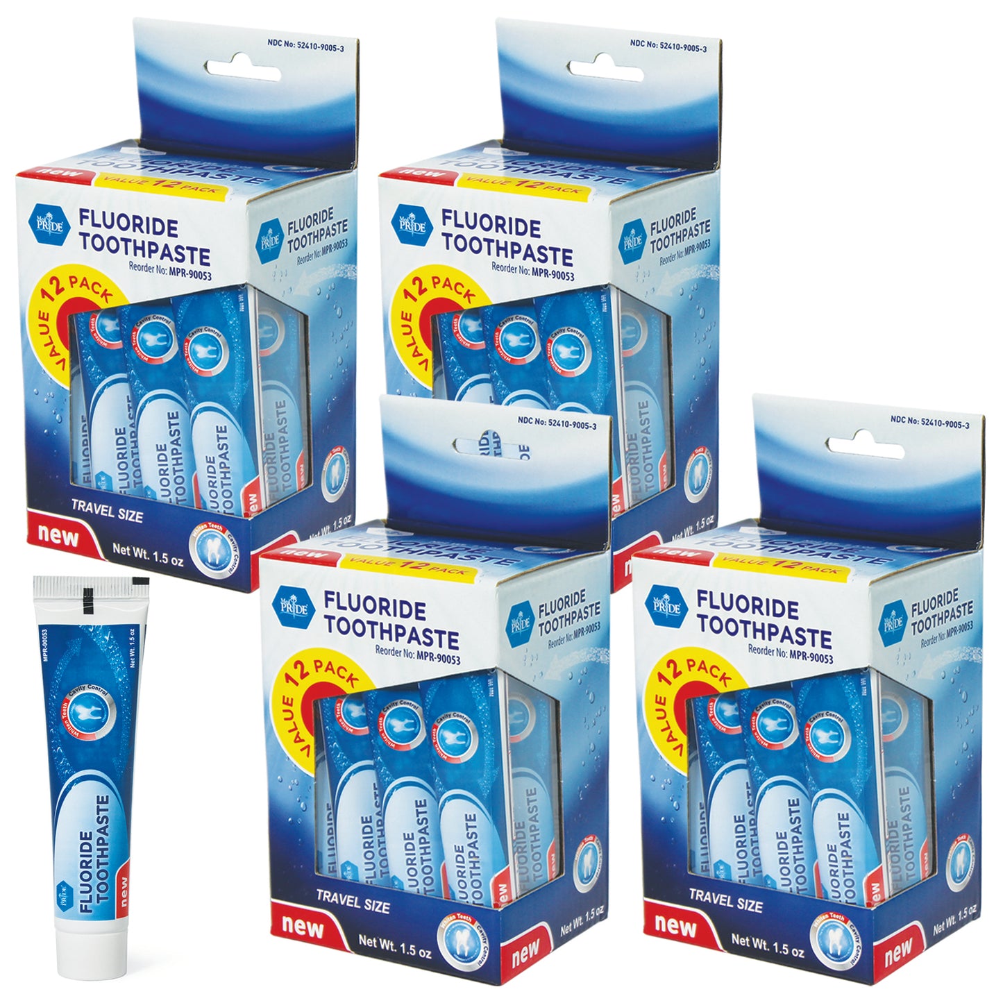 Fluoride Toothpaste - 1.5 oz Travel-Size Tubes